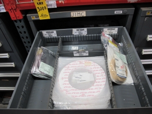 STANLEY VIDMAR HEAVY DUTY 5-DRAWER PARTS CABINET W/ CONTENTS (W-50) LOADING & HANDLING FEE $25-